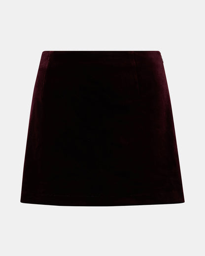 CINDI Velvet Wine Women's Mini Skort - Steve Madden