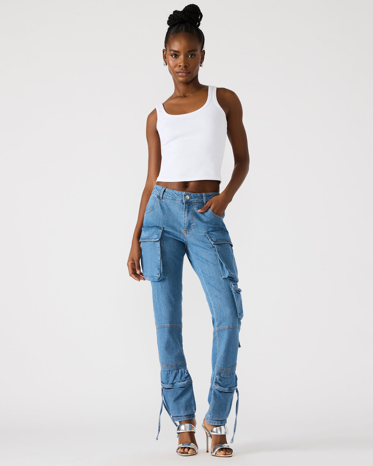 SKINNY DUO Denim Women's Skinny Cargo Pants - Steve Madden