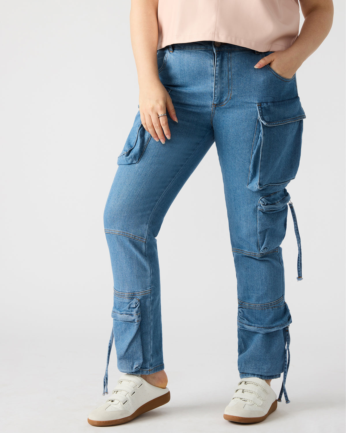 SKINNY DUO Denim Women's Skinny Cargo Pants - Steve Madden