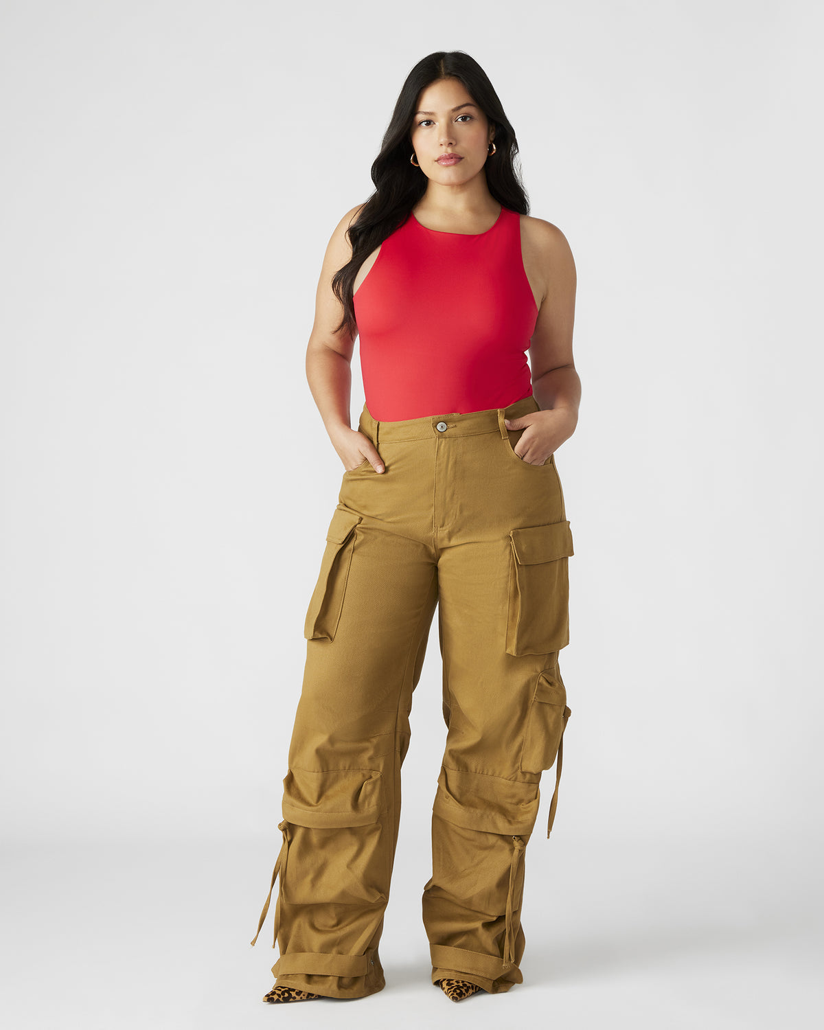 DUO Khaki Women's Utility Cargo Pants - Steve Madden
