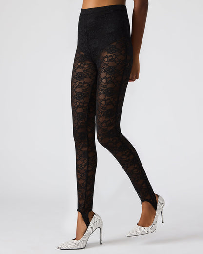SANDRINE Black Lace Mesh Women's Pant - Steve Madden