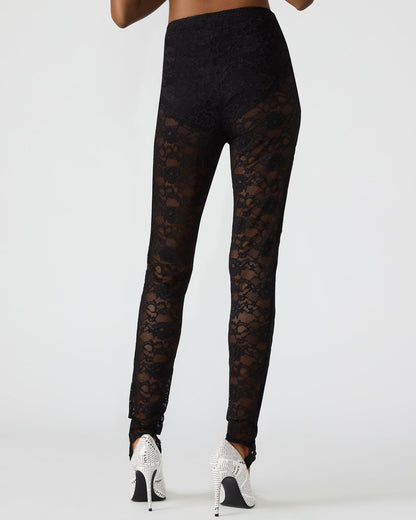 SANDRINE Black Lace Mesh Women's Pant - Steve Madden