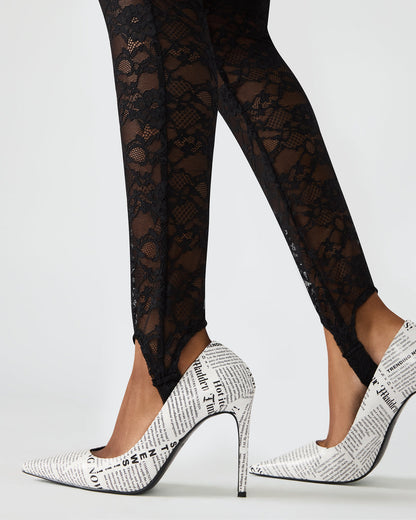 SANDRINE Black Lace Mesh Women's Pant - Steve Madden