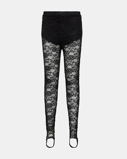 SANDRINE Black Lace Mesh Women's Pant - Steve Madden