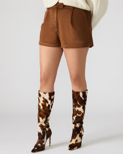 IMELDA Chicory Coffee Faux-Suede Trouser Women's Shorts - Steve Madden