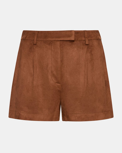 IMELDA Chicory Coffee Faux-Suede Trouser Women's Shorts - Steve Madden