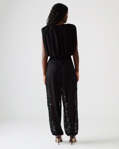 ALARA Black Lace Mesh Overlay Women's Pant - Steve Madden