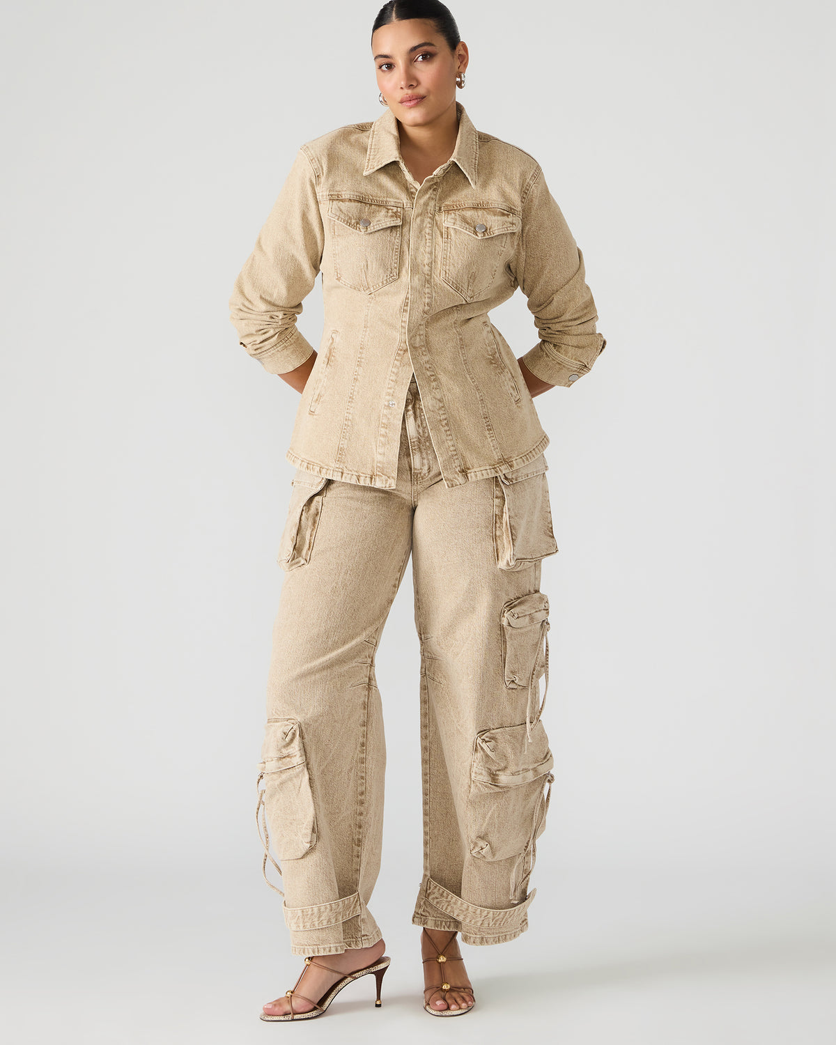 DUO Cafe Au Lait Women's Utility Cargo Pants - Steve Madden