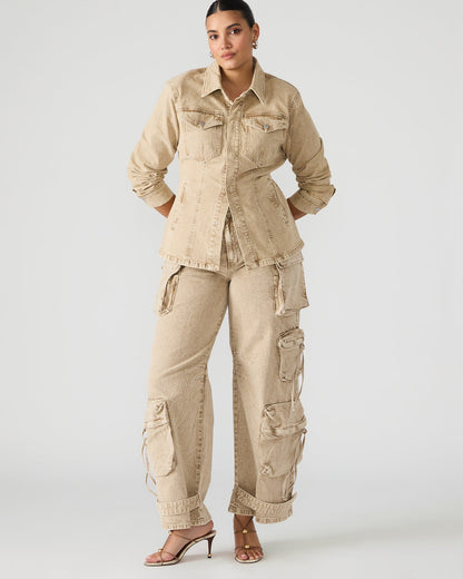 DUO Cafe Au Lait Women's Utility Cargo Pants - Steve Madden