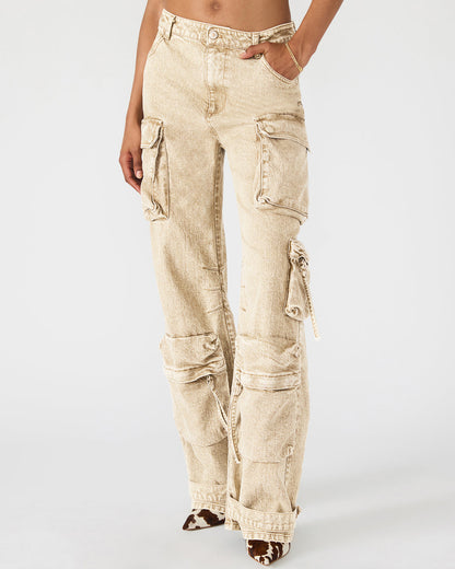 DUO Cafe Au Lait Women's Utility Cargo Pants - Steve Madden