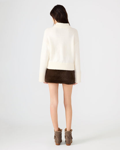 AVIVA Dark Espresso Faux Fur Mini Women's Skirt - Steve Madden