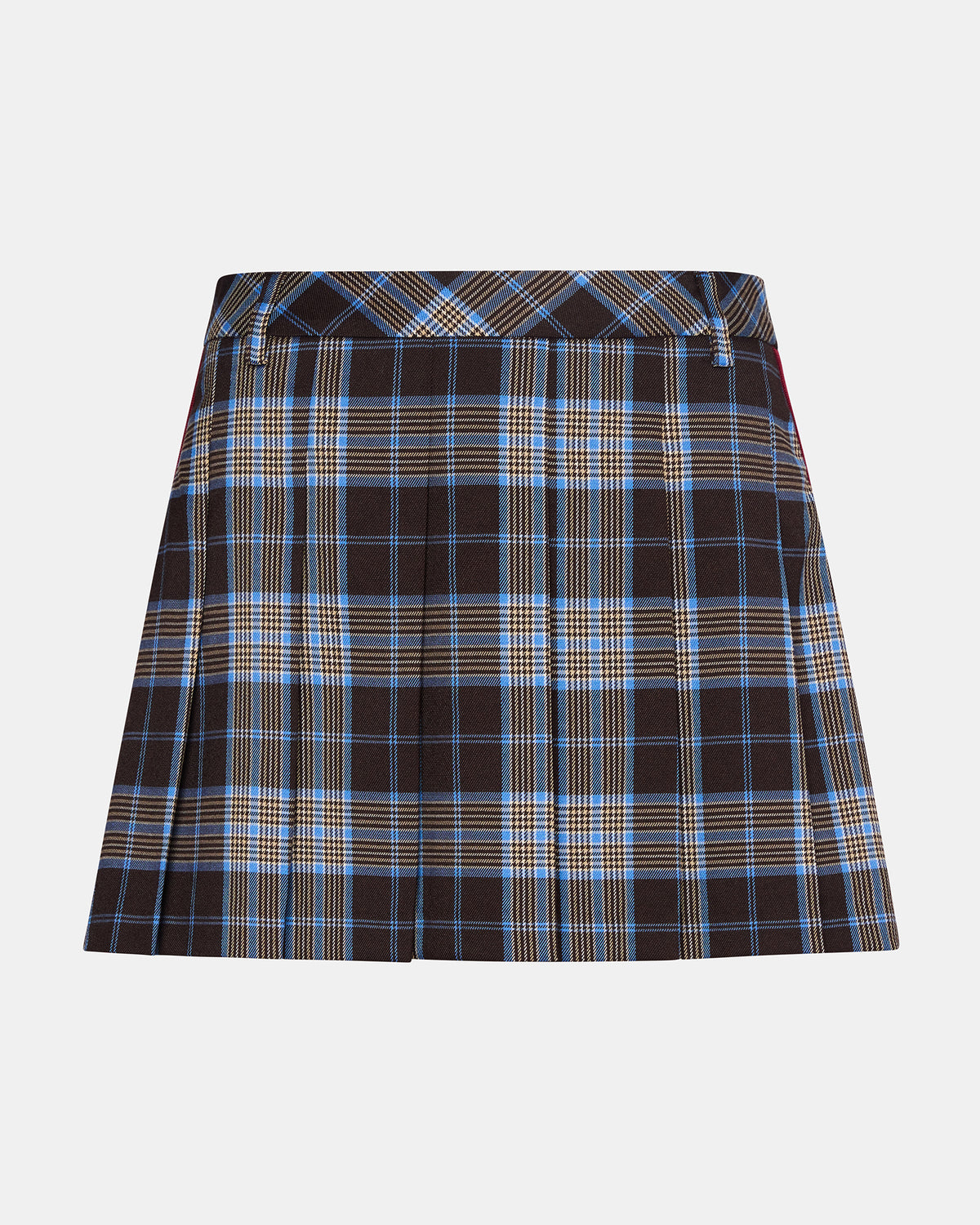 MARGO Brown Plaid Pleated Women's Mini Skirt - Steve Madden