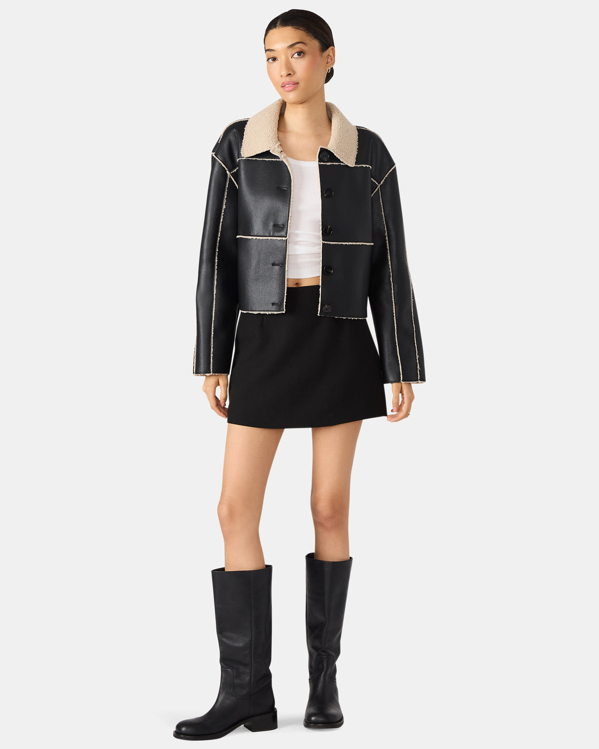 CINDI Black Women's Essential Mini Skort - Steve Madden