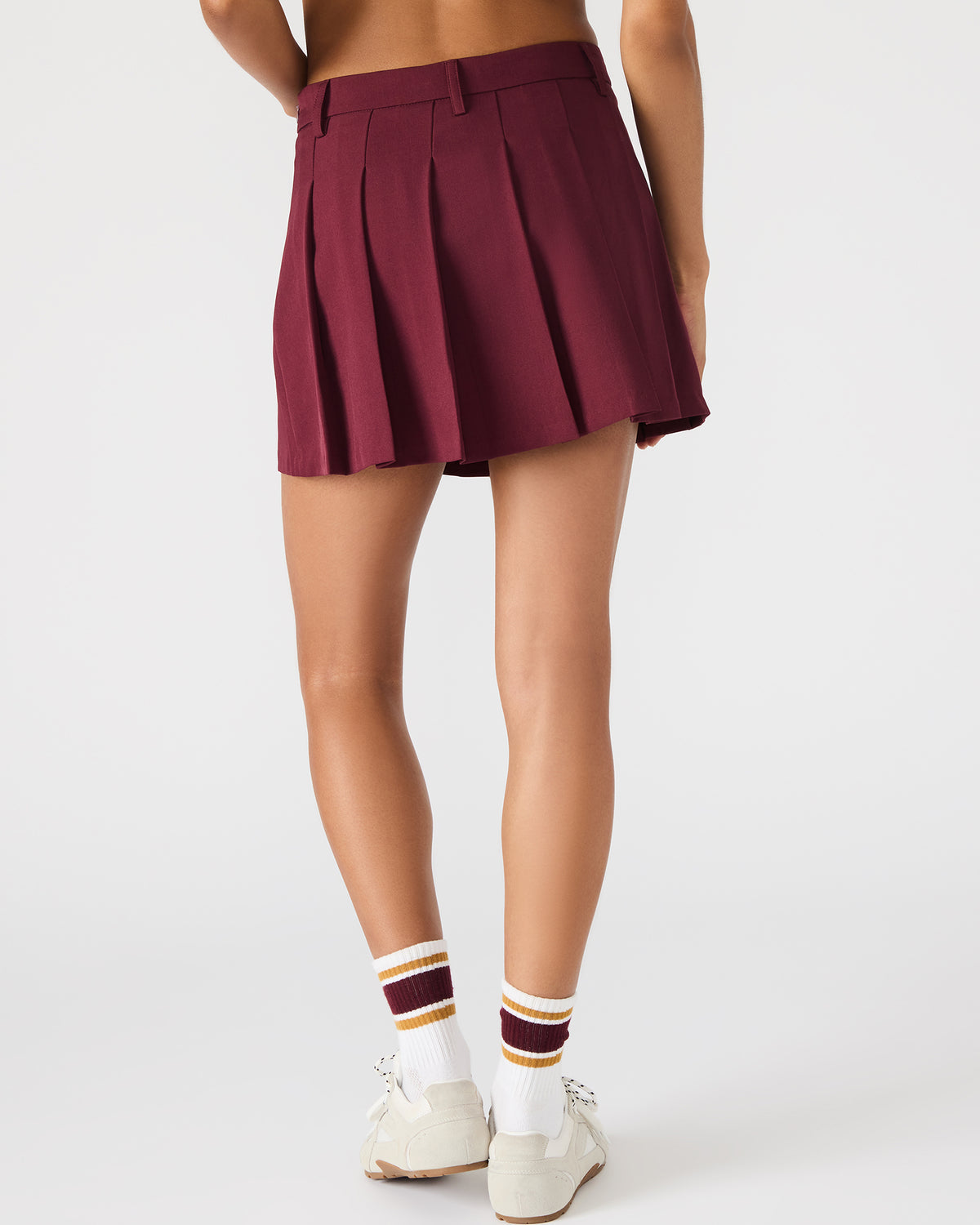MARGO Wine Pleated Women's Mini Skirt - Steve Madden