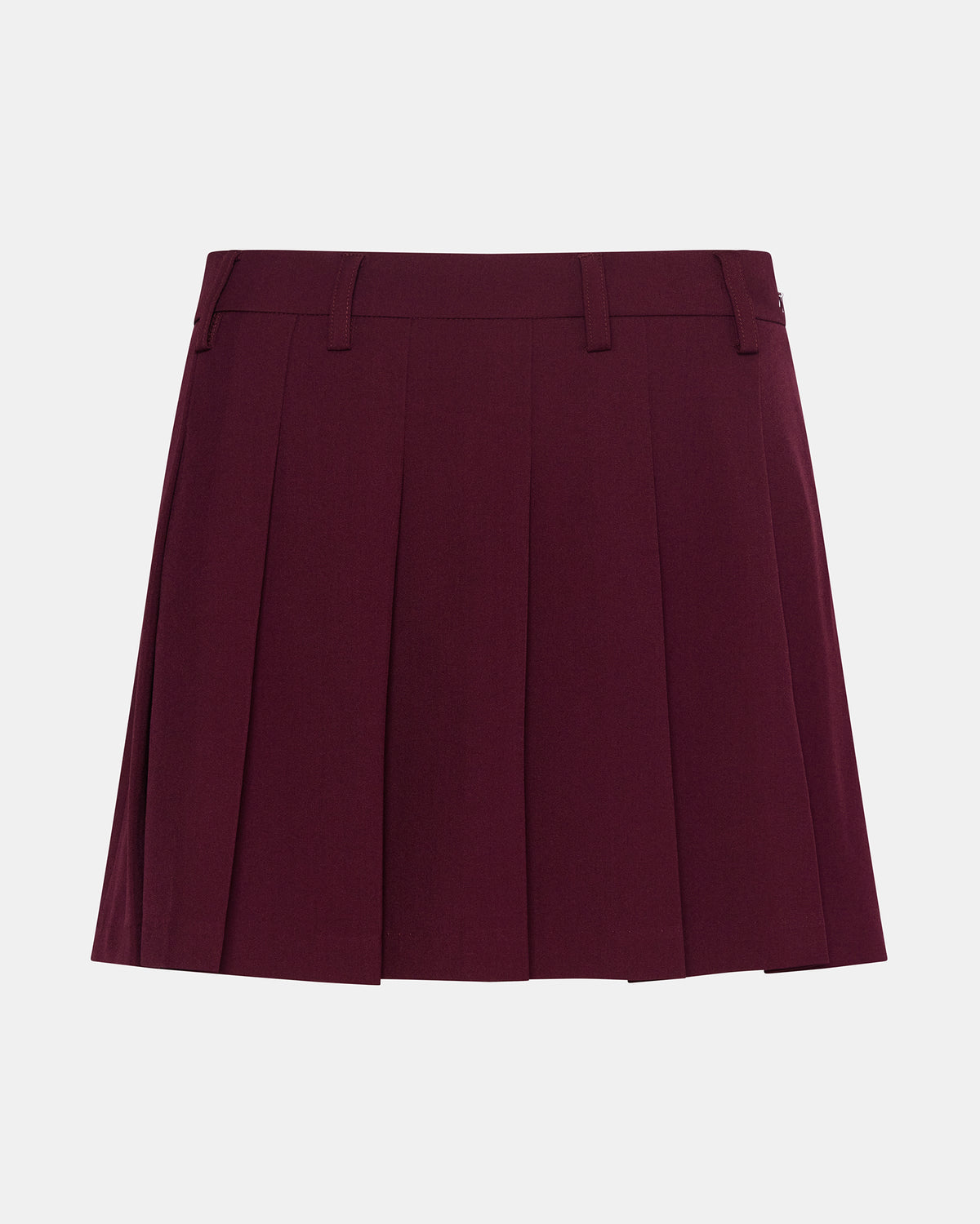 MARGO Wine Pleated Women's Mini Skirt - Steve Madden