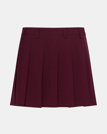 MARGO Wine Pleated Women's Mini Skirt - Steve Madden