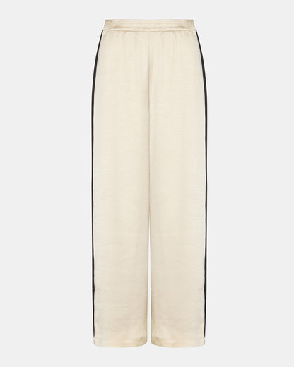 MOXIE Cream Pull-On Contrast Panel Straight Leg Women's Pant - Steve Madden
