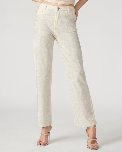 JESSE White Women's Rhinestone Studded Jeans - Steve Madden
