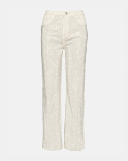 JESSE White Women's Rhinestone Studded Jeans - Steve Madden