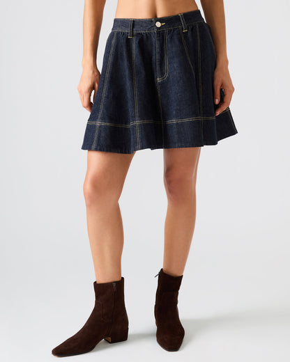 SLOAN Ink Denim Flowy Mini Women's Skirt - Steve Madden