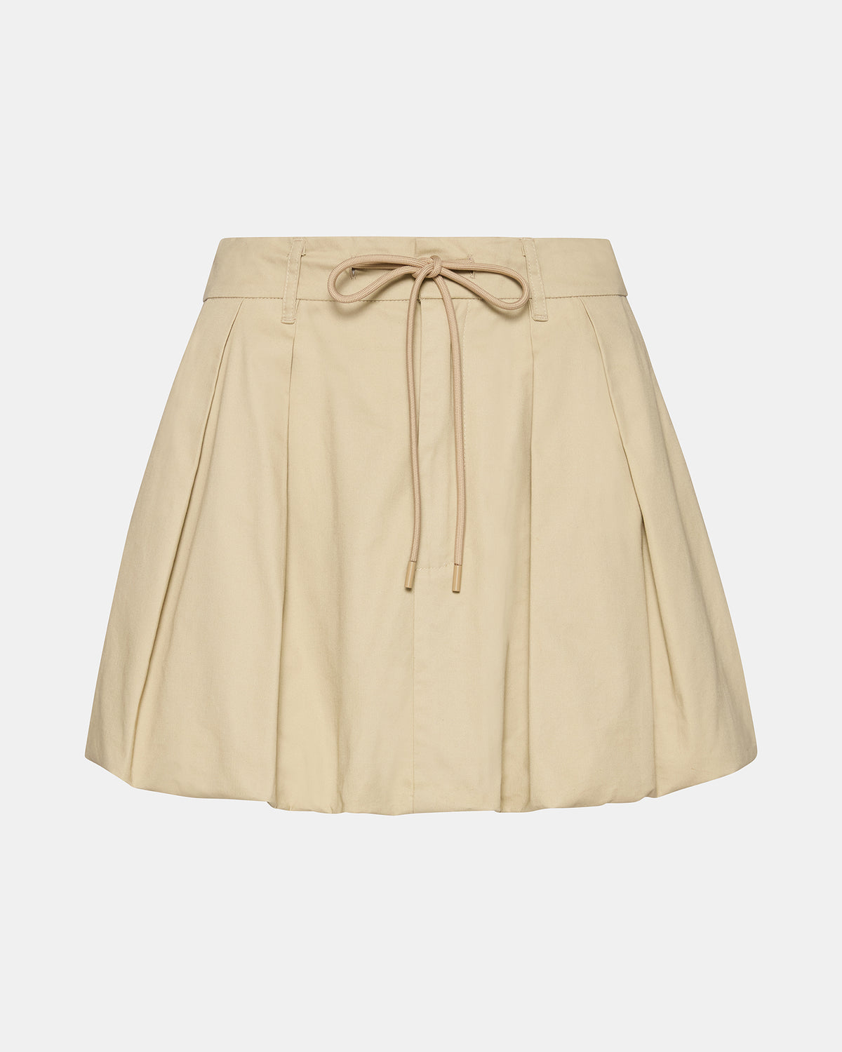 LIVIE Khaki Mini Tie-Front Bubble Women's Skirt - Steve Madden