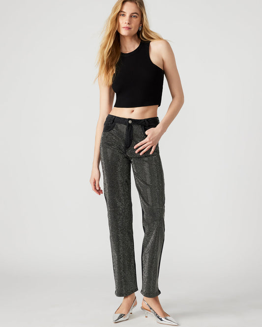 JESSE Black Women's Rhinestone Studded Jeans - Steve Madden