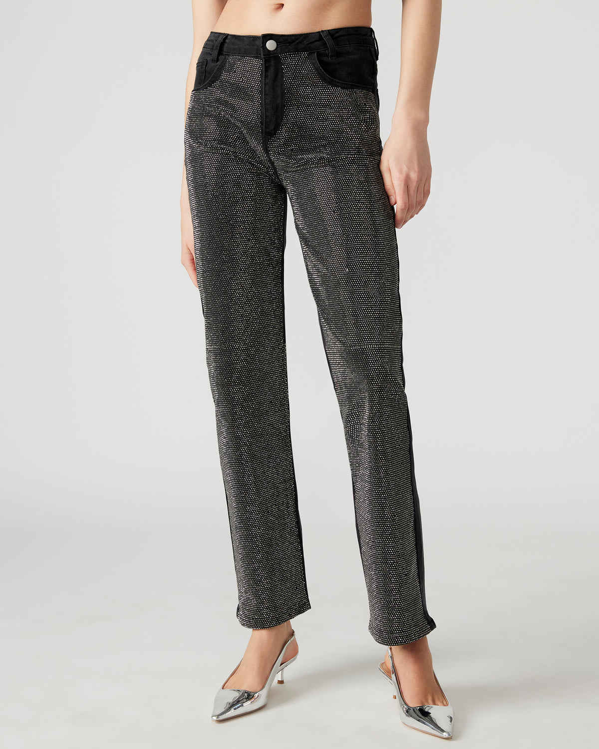 JESSE Black Women's Rhinestone Studded Jeans - Steve Madden