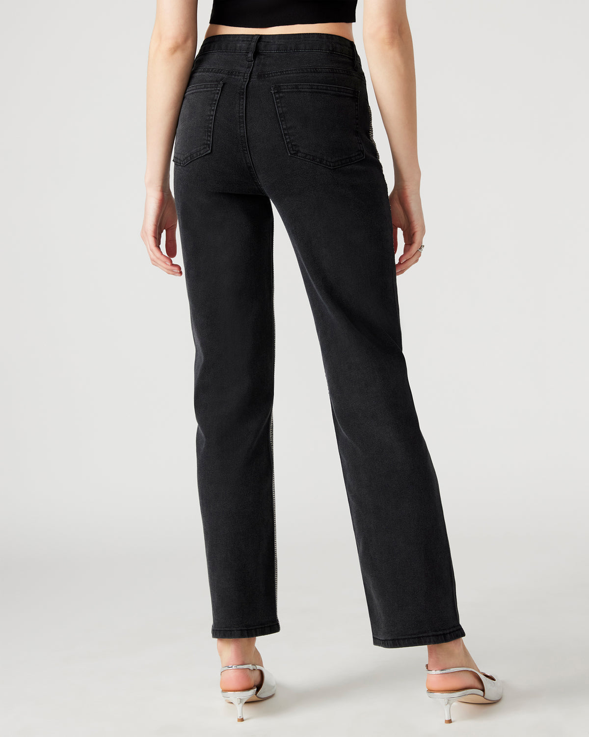 JESSE Black Women's Rhinestone Studded Jeans - Steve Madden