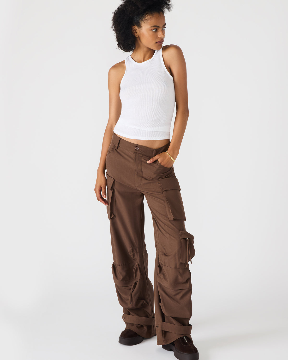 DUO Chocolate Women's Utility Cargo Pants - Steve Madden