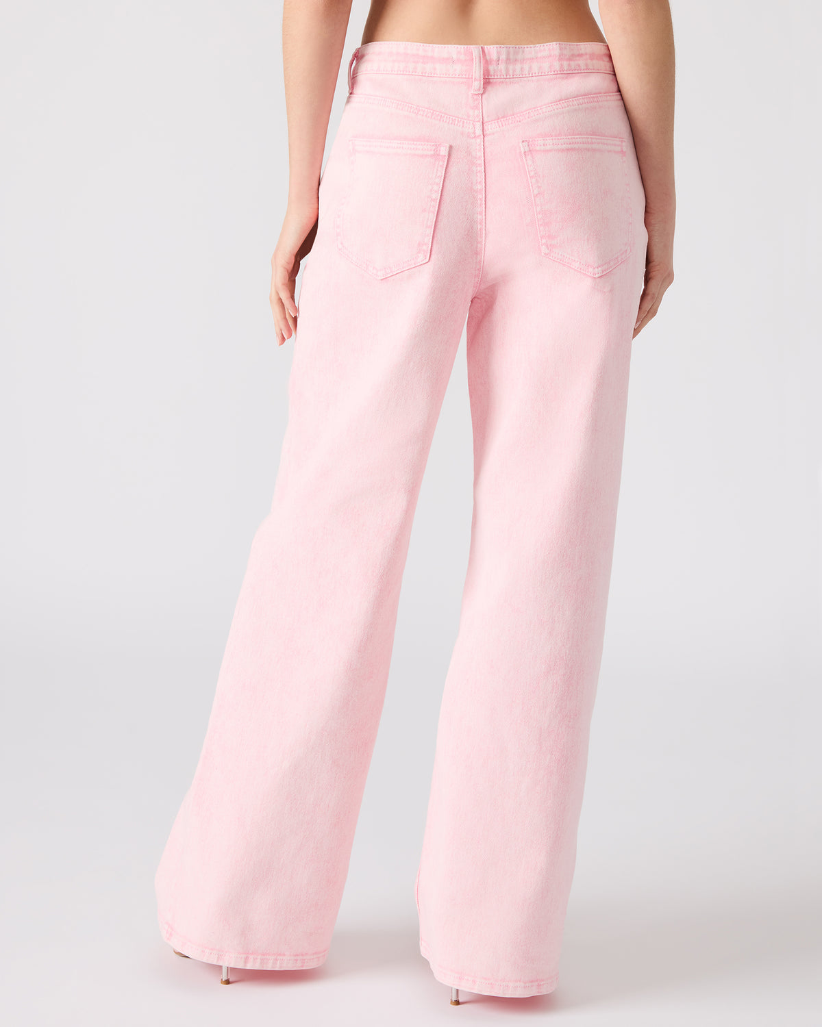 ROZ Pink Wide-Leg Washed Denim Women's Pant - Steve Madden
