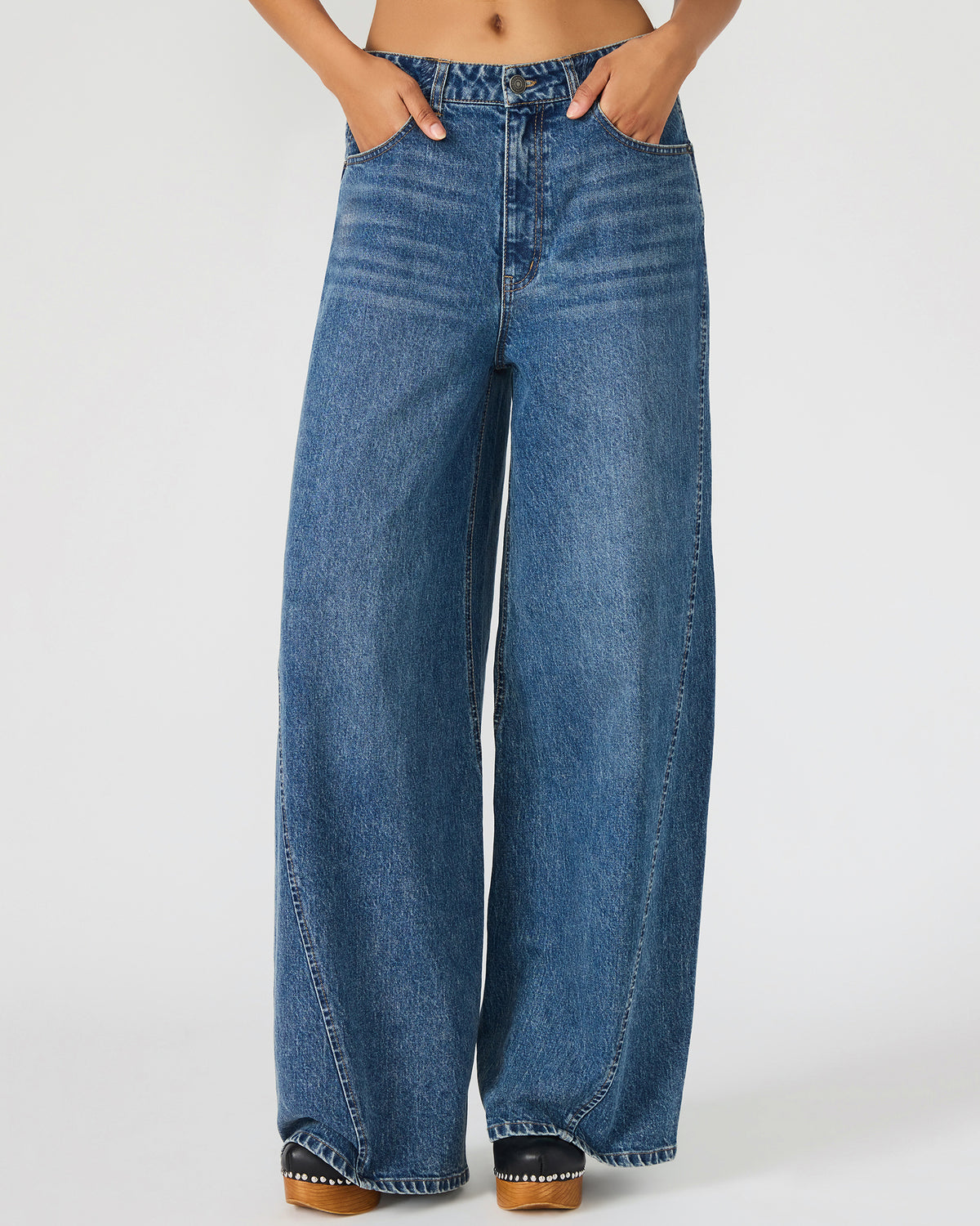 MELLIE Midnight Blue Denim Wide-Leg Women's Jeans - Steve Madden