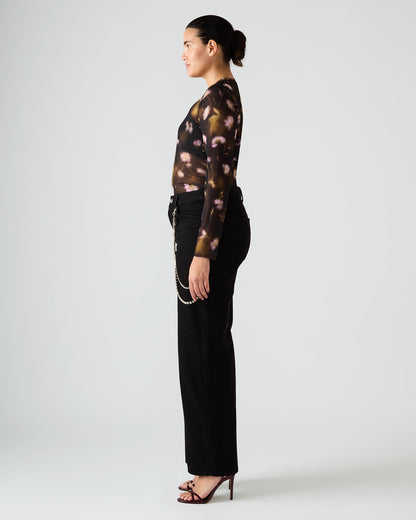 SWIFT Black Wide-Leg Denim Chain Women's Jean - Steve Madden