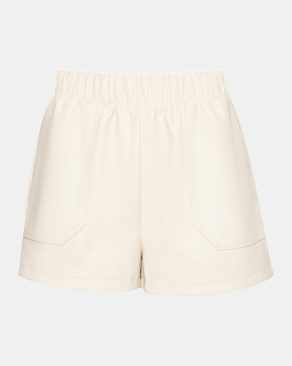 FAUX THE RECORD Short Bone | Women's Faux Leather Short - Steve Madden