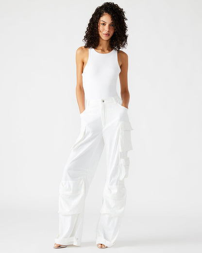 DUO White Sequin Women's Utility Cargo Pants - Steve Madden