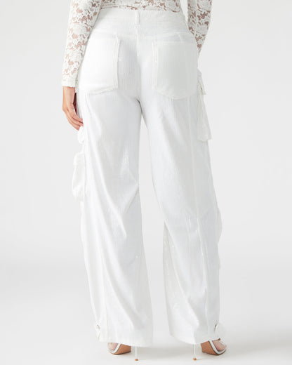 DUO White Sequin Women's Utility Cargo Pants - Steve Madden
