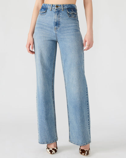 GERALDINE Forever Blue Denim Straight-Leg Women's Jeans - Steve Madden