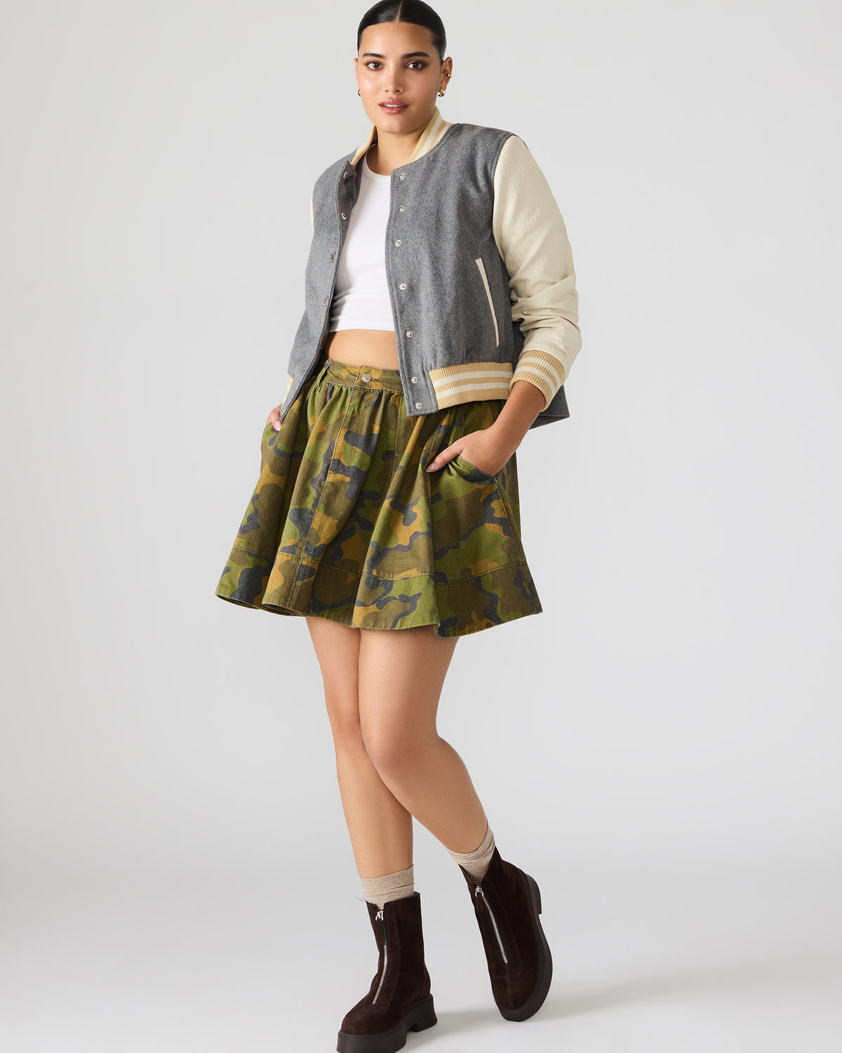 SLOAN Camouflage Mini Denim A-Line Women's Skirt - Steve Madden