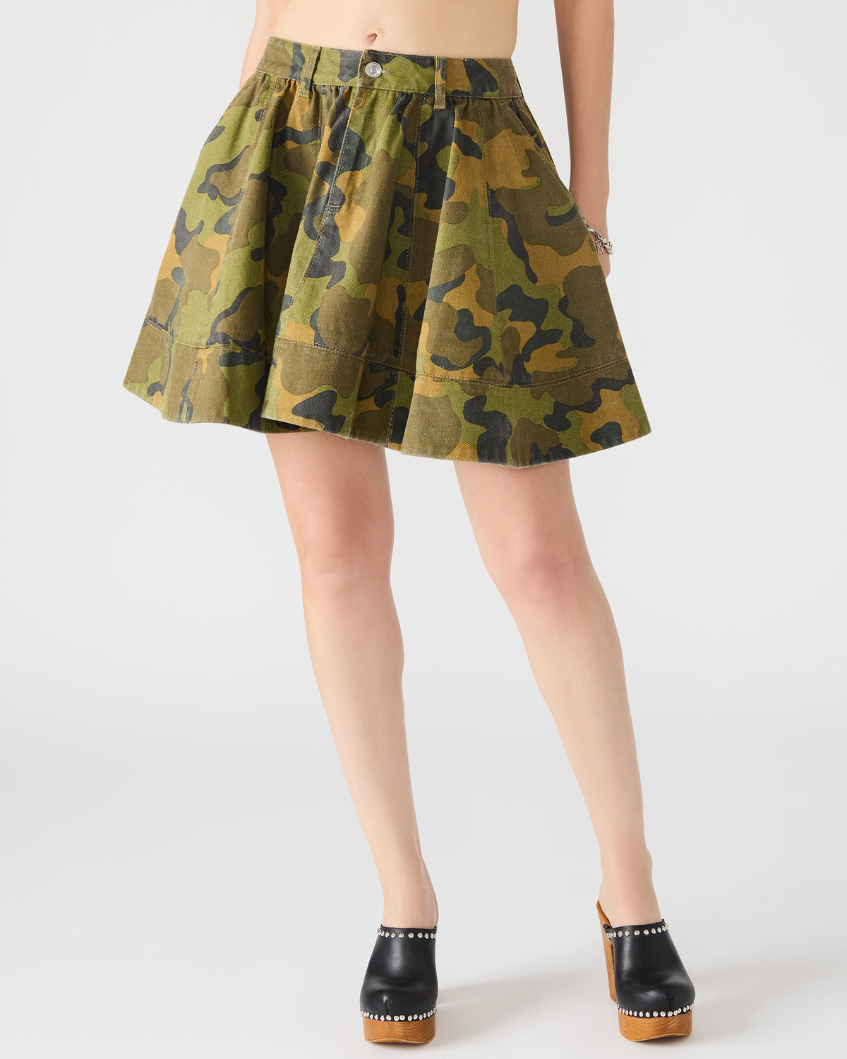 SLOAN Camouflage Mini Denim A-Line Women's Skirt - Steve Madden