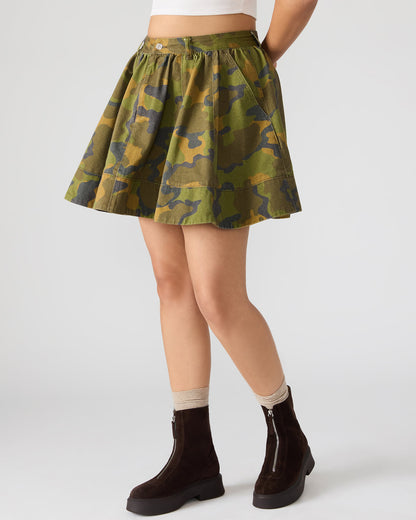 SLOAN Camouflage Mini Denim A-Line Women's Skirt - Steve Madden
