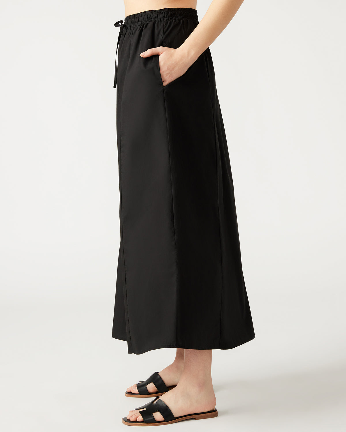SUNNY Skirt Black | Women's A-Line Maxi Skirt - Steve Madden