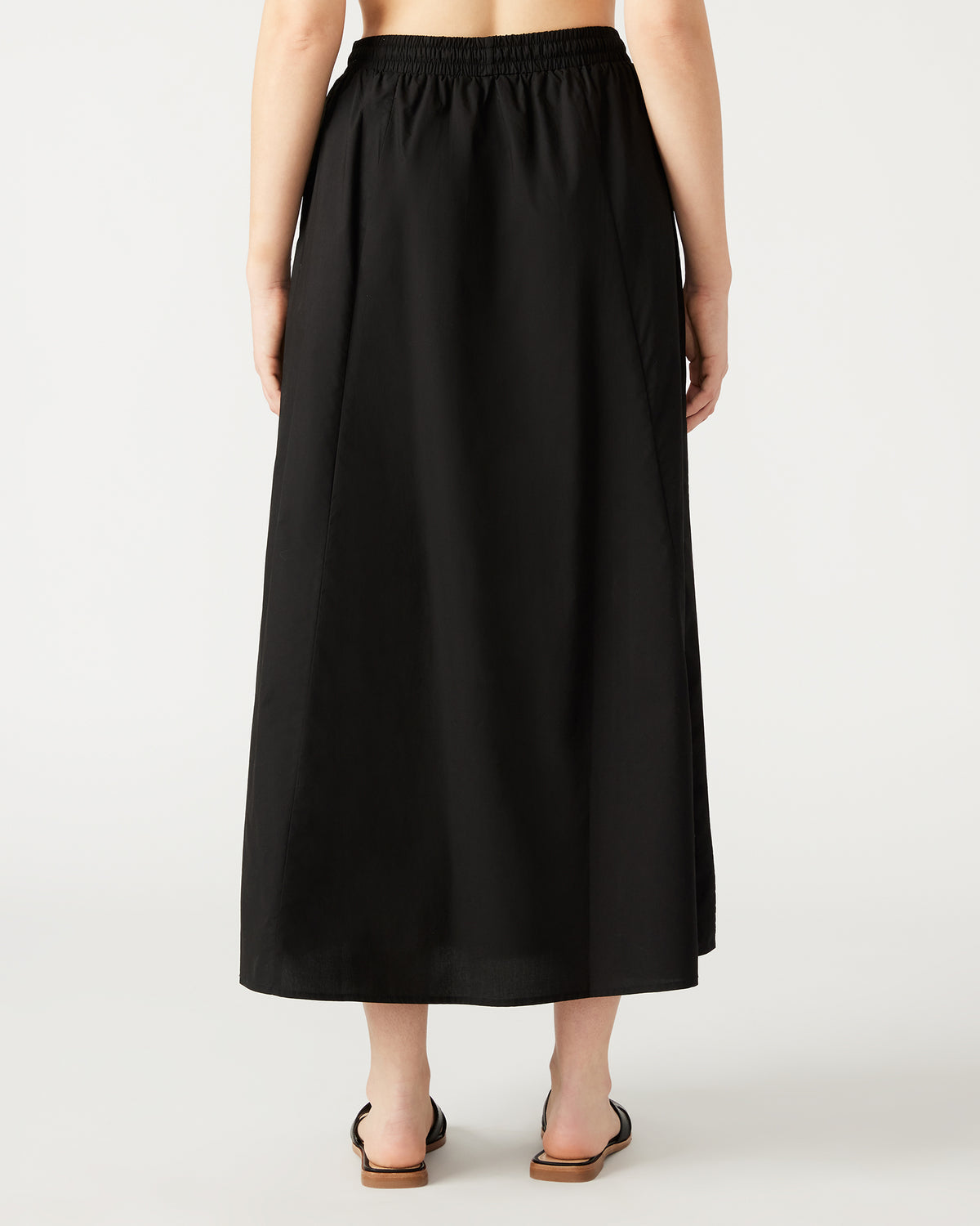 SUNNY Skirt Black | Women's A-Line Maxi Skirt - Steve Madden