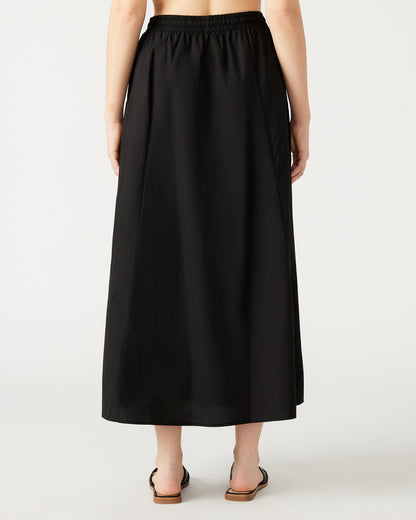 SUNNY Skirt Black | Women's A-Line Maxi Skirt - Steve Madden