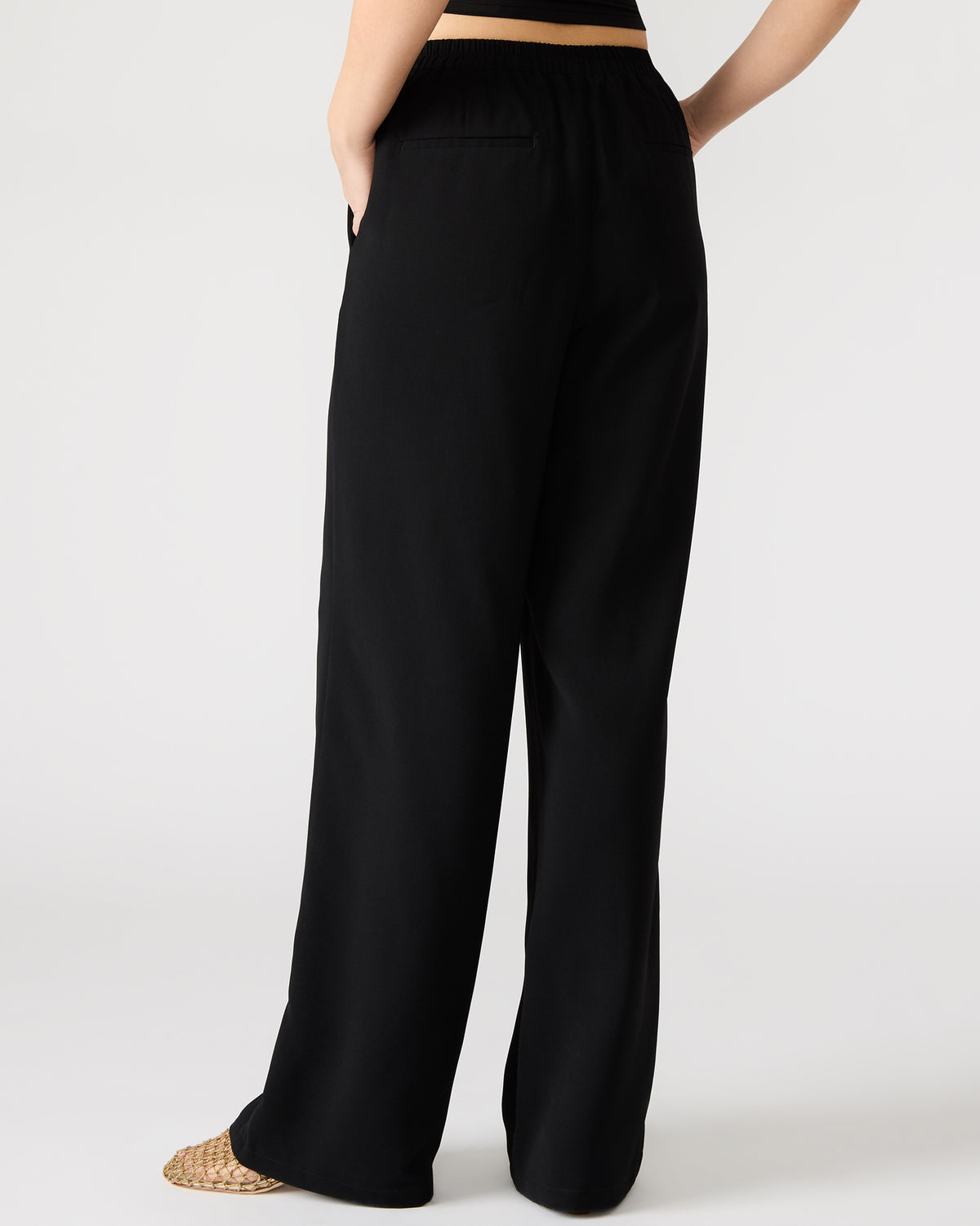 PAYTON Pant Black | Women's Wide Leg Trousers - Steve Madden