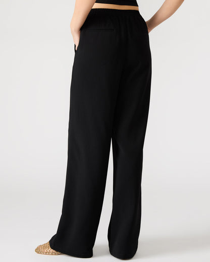 PAYTON Pant Black | Women's Wide Leg Trousers - Steve Madden