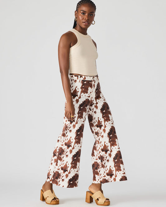 HARLI Brown Cow Print High-Rise Denim Women's Jean - Steve Madden