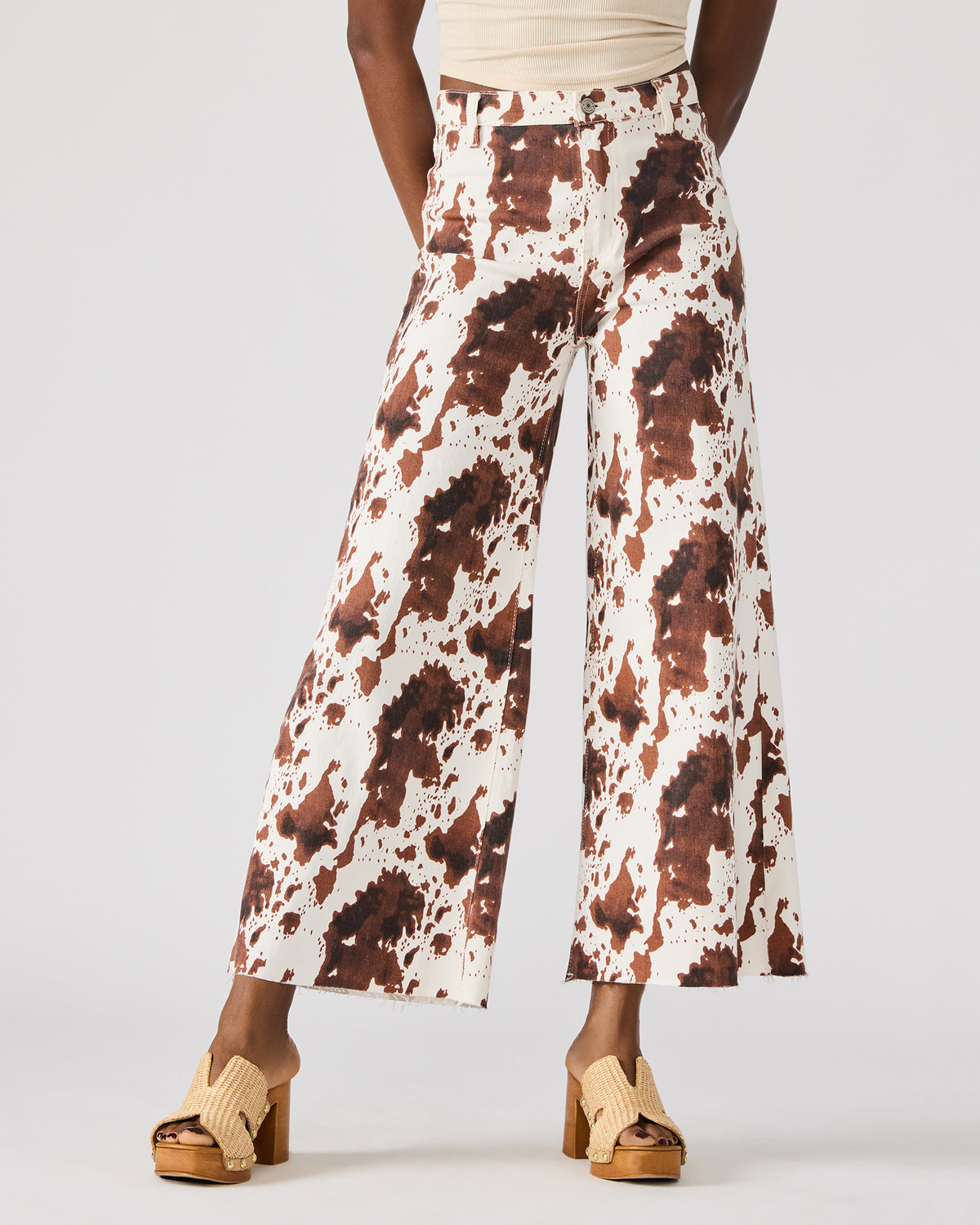 HARLI Brown Cow Print High-Rise Denim Women's Jean - Steve Madden