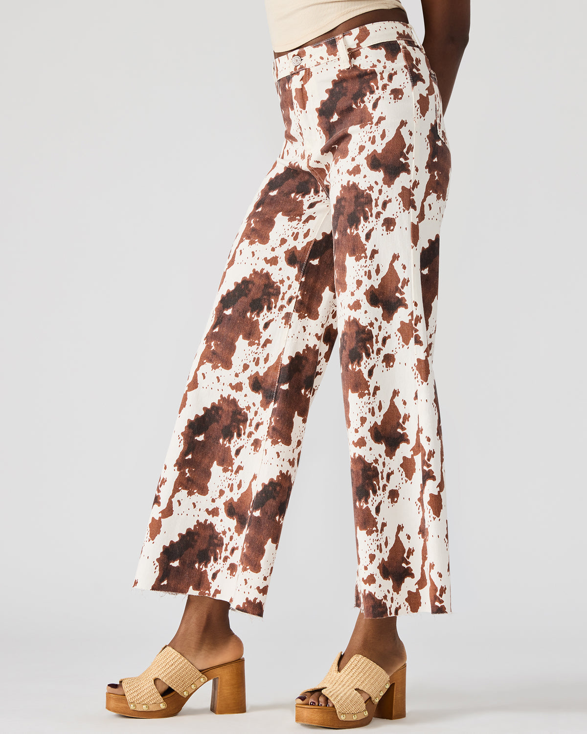 HARLI Brown Cow Print High-Rise Denim Women's Jean - Steve Madden