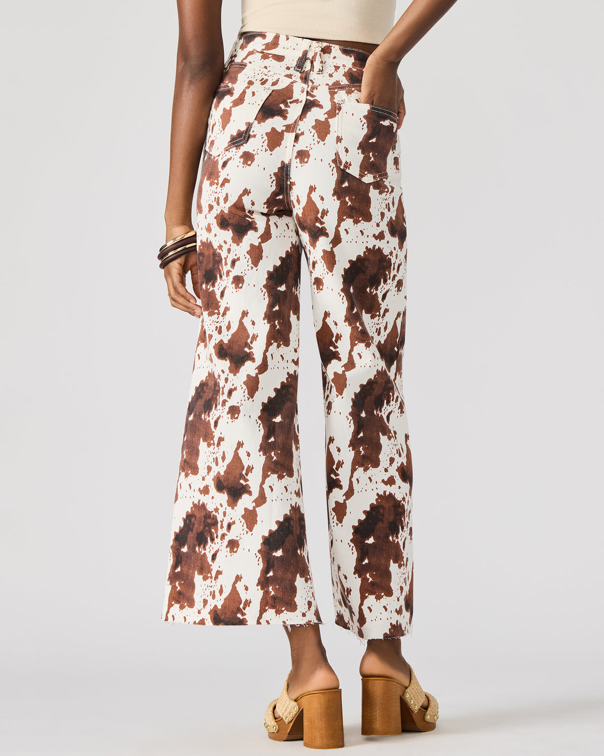HARLI Brown Cow Print High-Rise Denim Women's Jean - Steve Madden