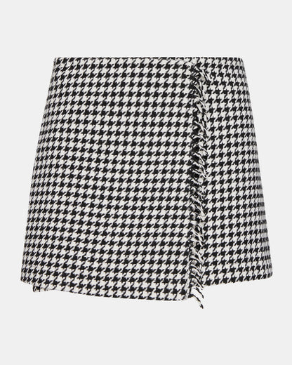 LEON Black/White Women's Wrap Mini Skirt - Steve Madden