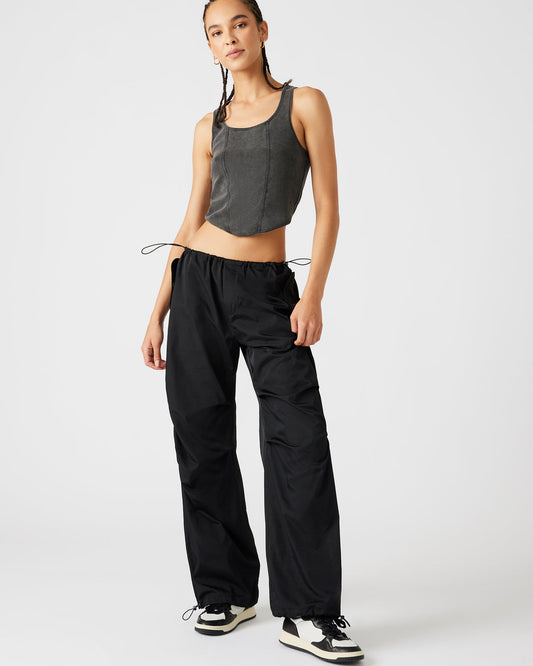 PIA Parachute Pant Black | Women's Adjustable Pants - Steve Madden